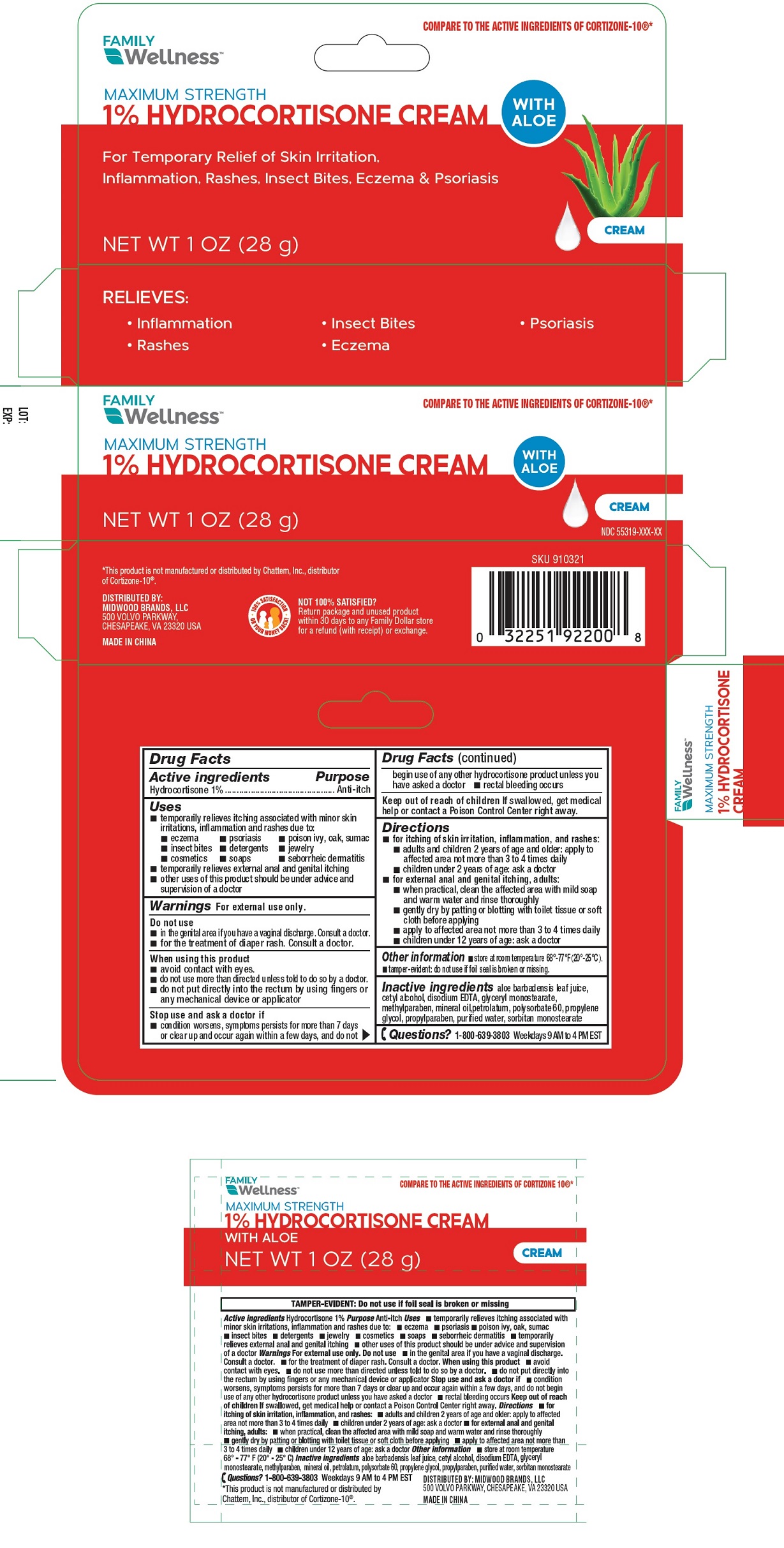 Pill image for Family Wellness Max Strength 1% Hydrocortisone Cream