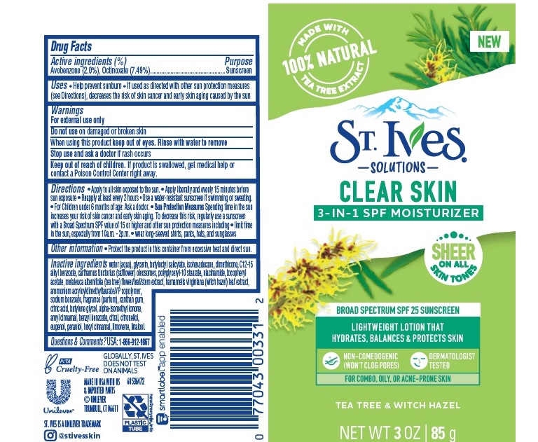 Pill image for st. ives solutions clear skin 3-in-1 moisturizer sunscreen spf 25