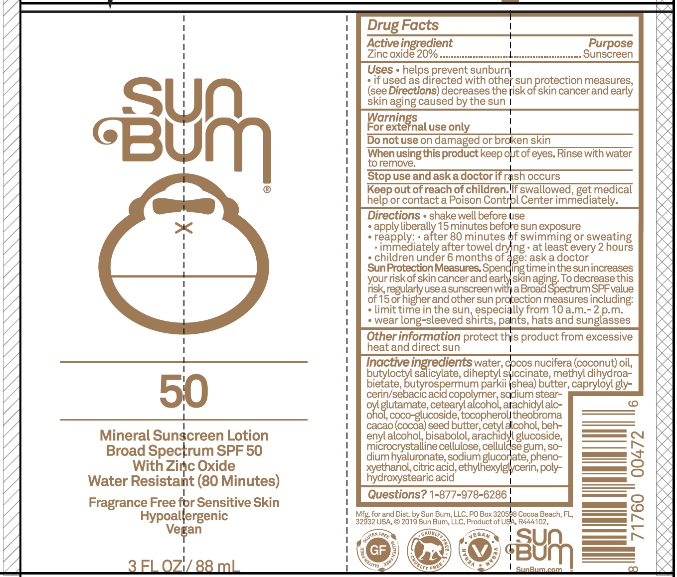 Pill image for Sun Bum Mineral Sunscreen Lotion Broad Spectrum Spf 50