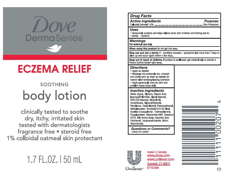 Pill image for Dove Dermaseries Eczema Relief Soothing Body Lotion