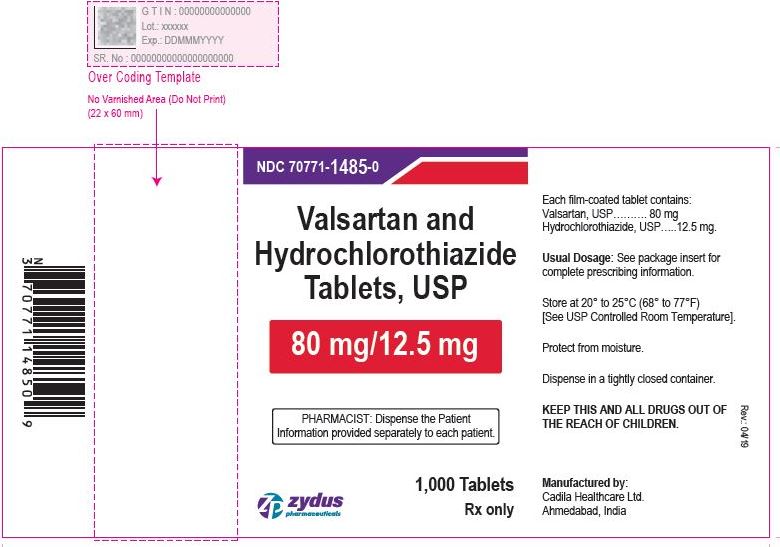 Pill image for Valsartan And Hydrochlorothiazide Tablets