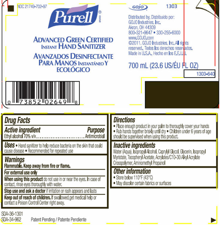 Pill image for Purell Advanced Green Certified Instant Hand Sanitizer