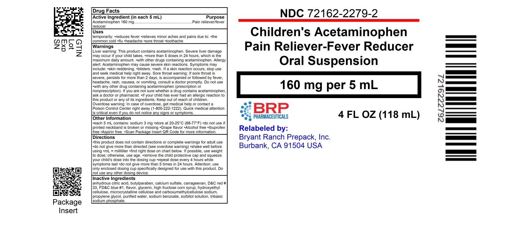 Pill image for Children’s Acetaminophen Drug Facts