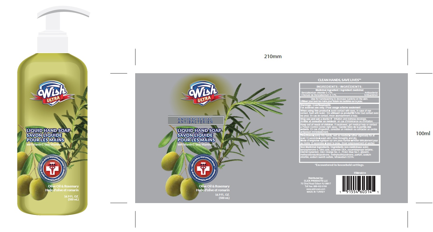 Pill image for Wish Ultra Antibacterial Liquid Hand Soap - Oliveoil & Rosemary