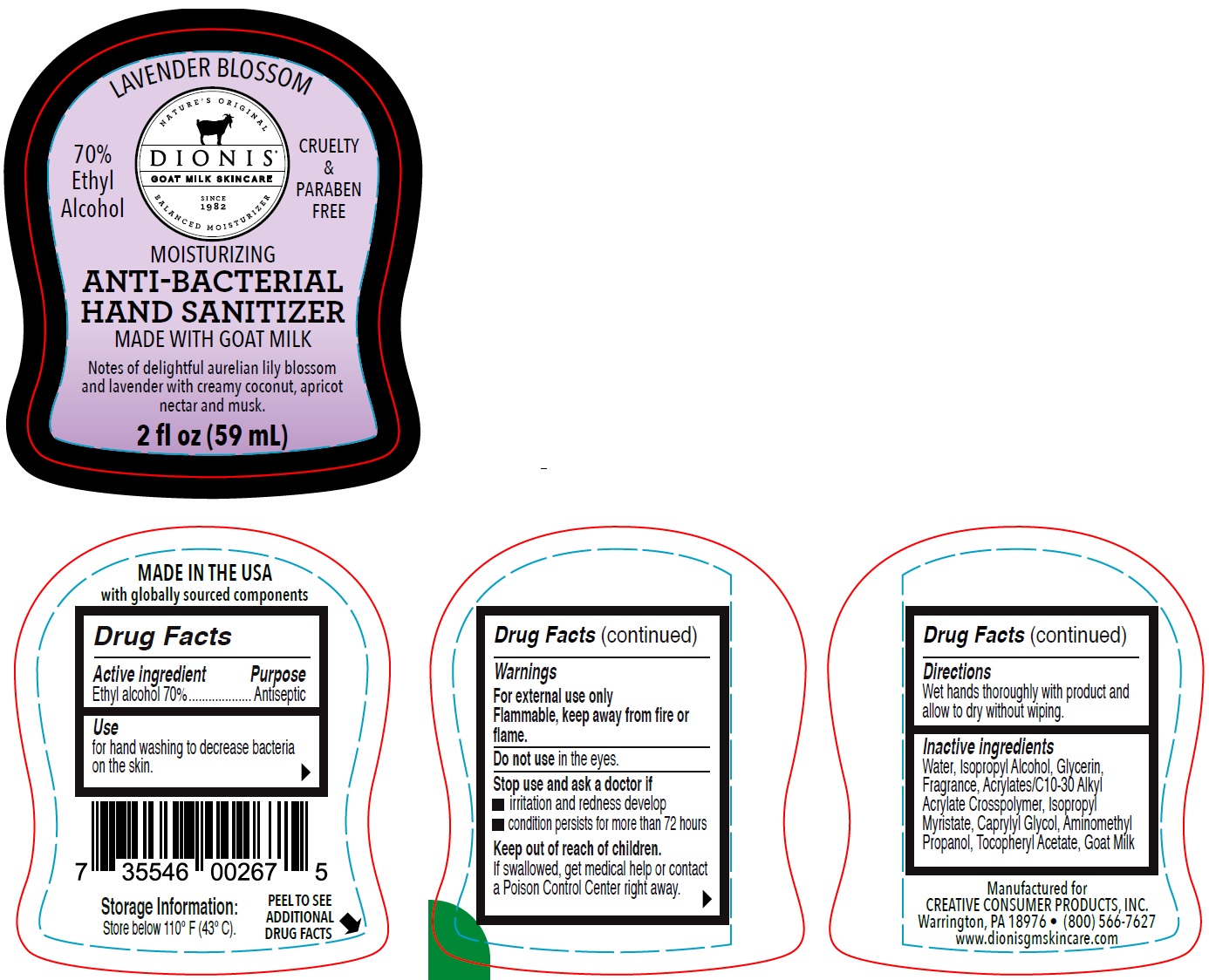 Pill image for Anti-bacterial Hand Sanitizer With Goat Milk Lavender Blossom