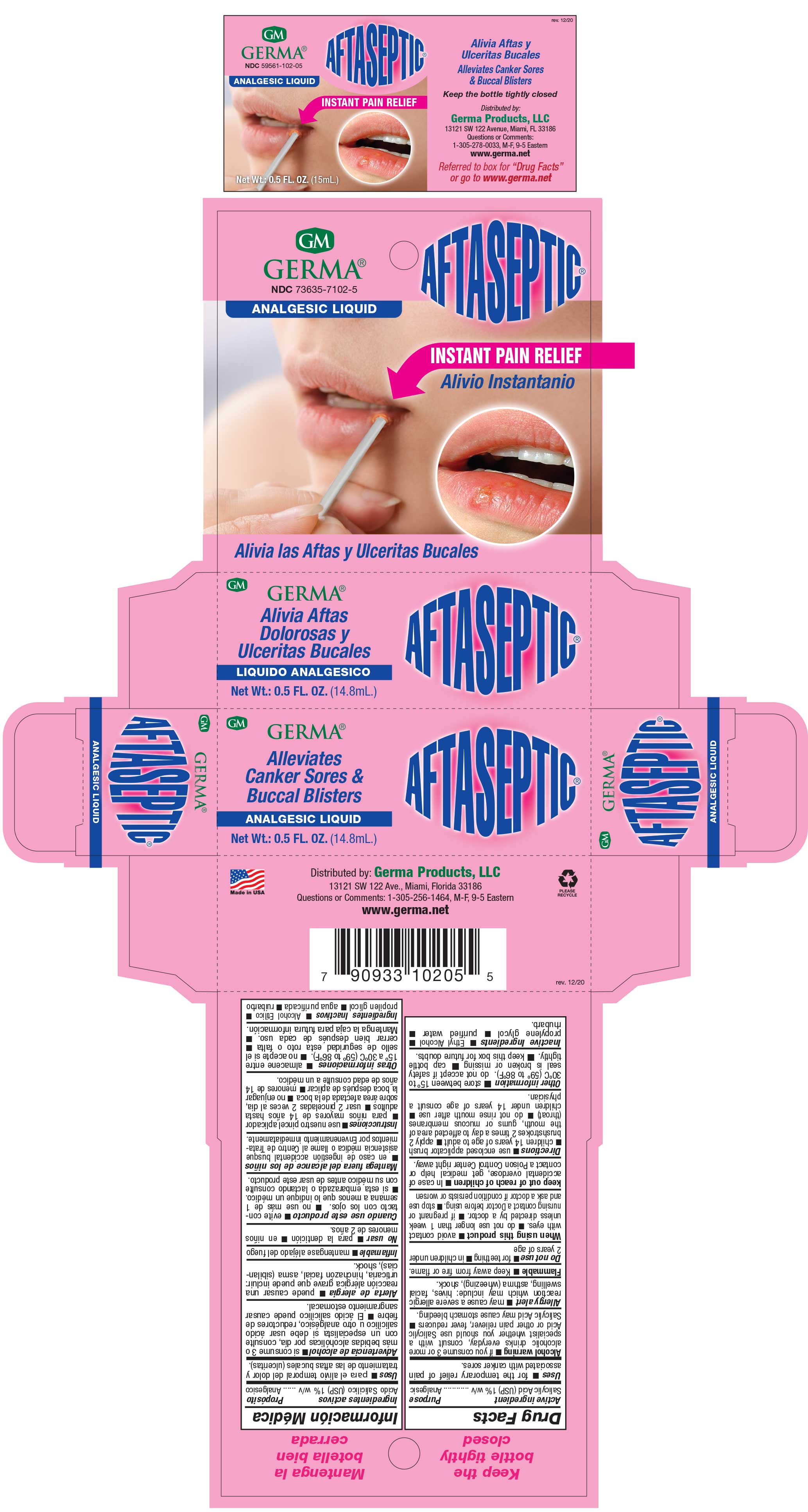 Pill image for Aftaseptic Analgesic Liquid