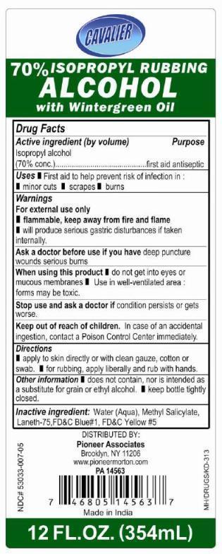 Pill image for Cavalier Isopropyl Rubbing Alcohol 70% With Wintergreen Oil