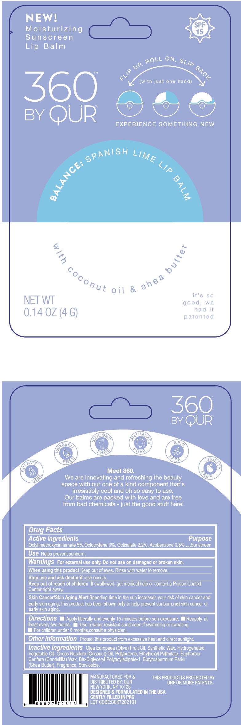 Pill image for 360 By Qur Spanish Lime Lip Balm