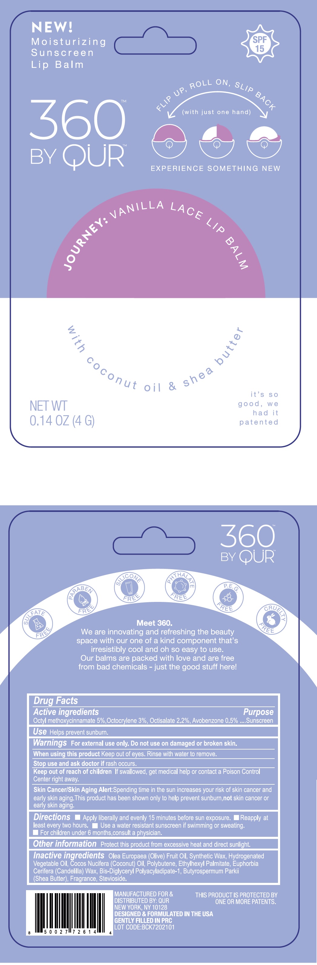 Pill image for 360 By Qur Vanilla Lace Lip Balm