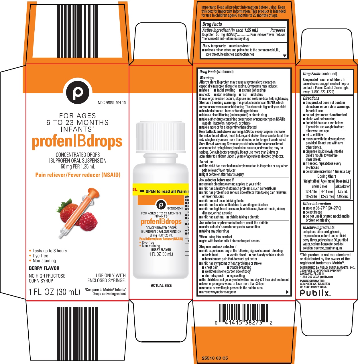 Pill image for Publix Super Markets, Inc. Infants’ Profen Ib Drops Drug Facts