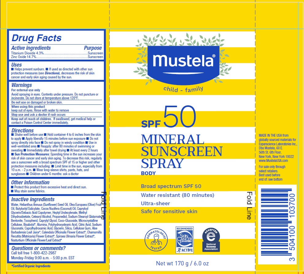 Pill image for Mustela Mineral Sunscreen Spray Broad Spectrum Spf 50
