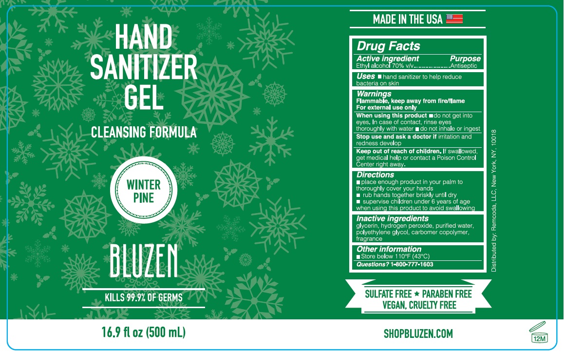 Pill image for Bluzen Hand Sanitizer Gel-winter Pine
