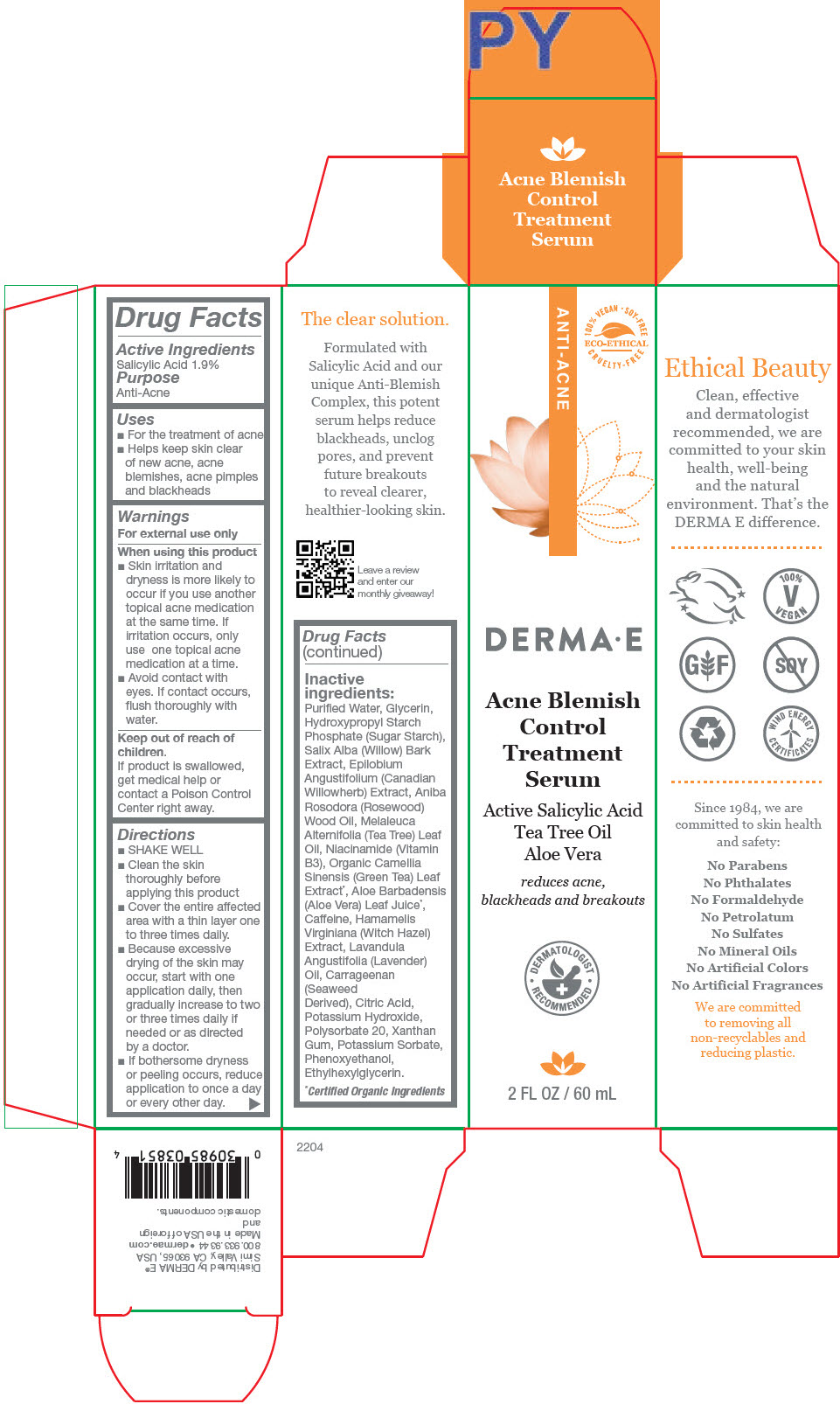 Pill image for Derma E Acne Blemish Control Treatment Serum