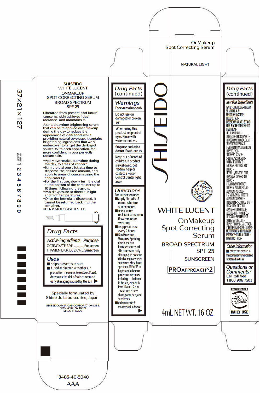 Pill image for Shiseido White Lucent Onmakeup Spot Correcting Serum