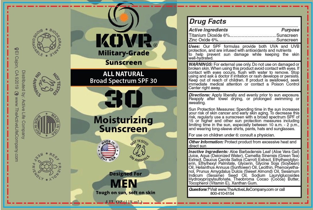 Pill image for Kovr All-natural Spf-30 Moisturizing Sunscreen For Men