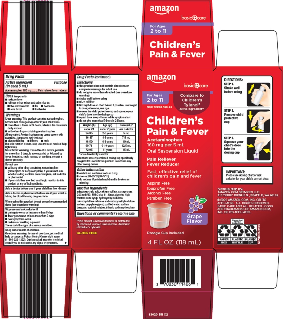 Pill image for Amazon Children’s Pain & Fever Drug Facts