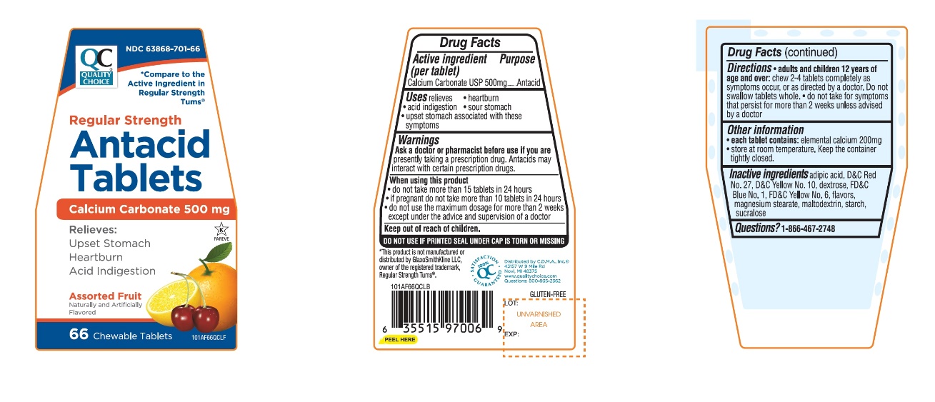 Pill image for Quality Choice Regular Strength Assorted Fruit Antacid Tablets