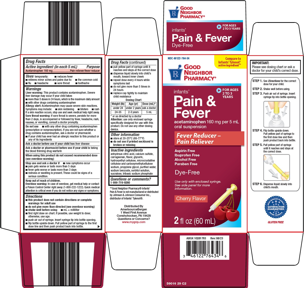 Pill image for Amerisource Bergen Infants’ Pain And Fever Drug Facts