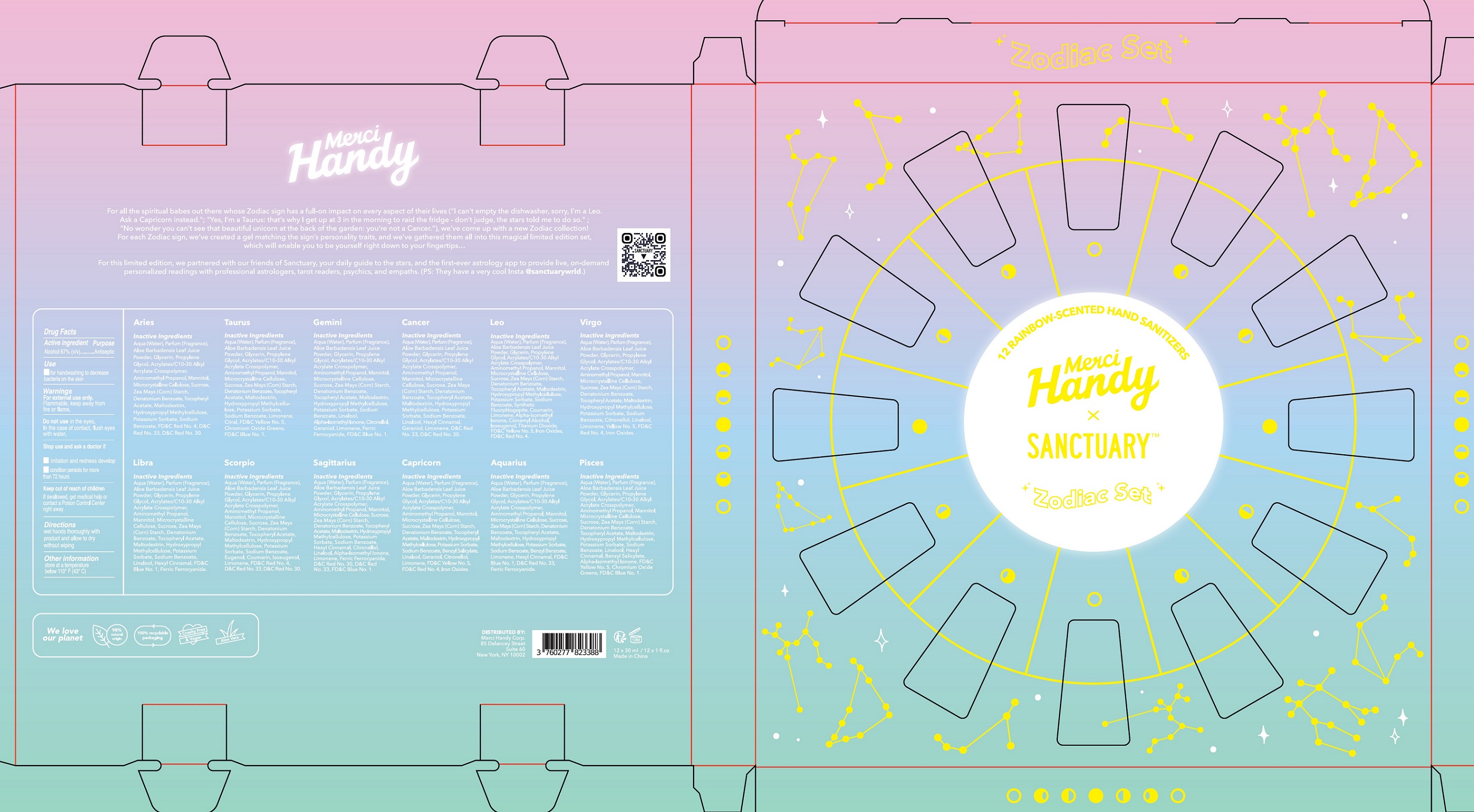 Pill image for merci handy sanctuary hand sanitizer zodiac set