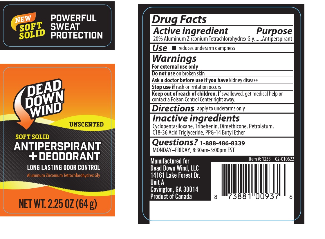 Pill image for Dead Down Wind Unscented Soft Solid Antiperspirant + Deodorant