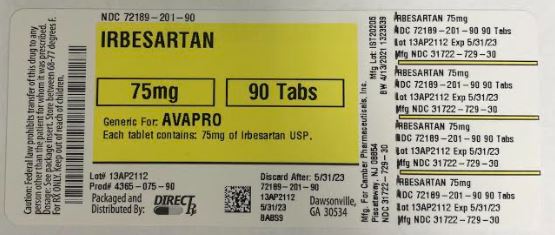 Pill image for Irbesartan
