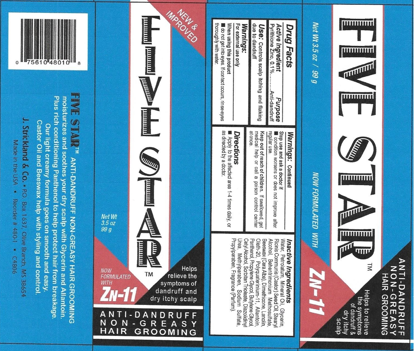 Pill image for Sulfur 8 Five Star Anti-dandruff Hair Groom Cream