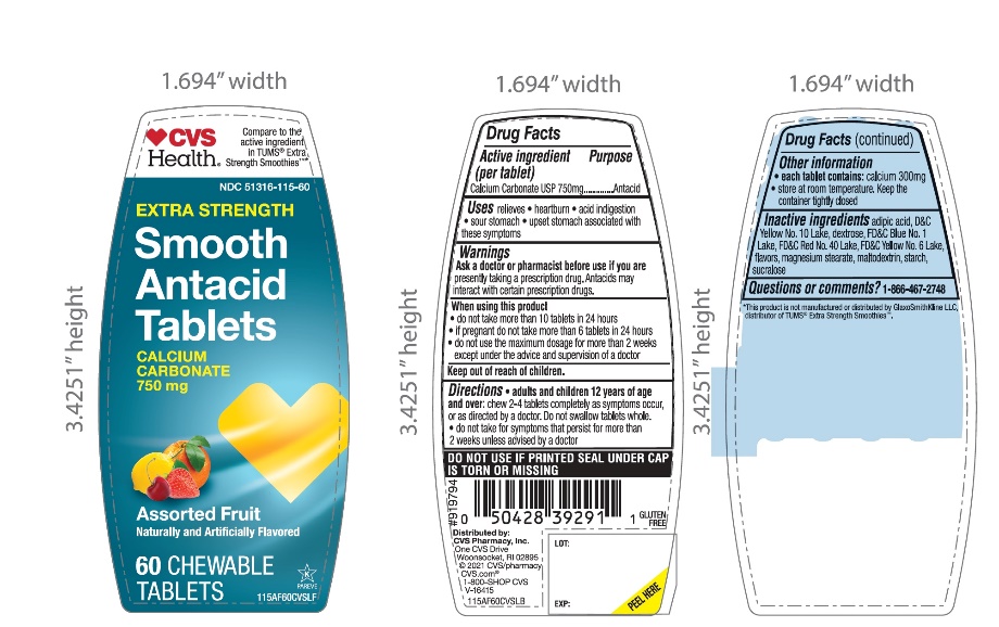 Pill image for Cvs Extra Strength Smooth Antacid Tablets