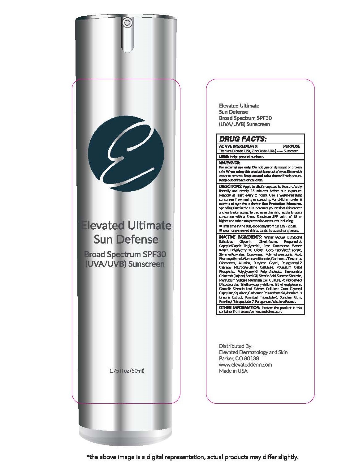 Pill image for Elevated Ultimate Sun Defense Broad Spectrum Spf30 (uva/uvb) Sunscreen