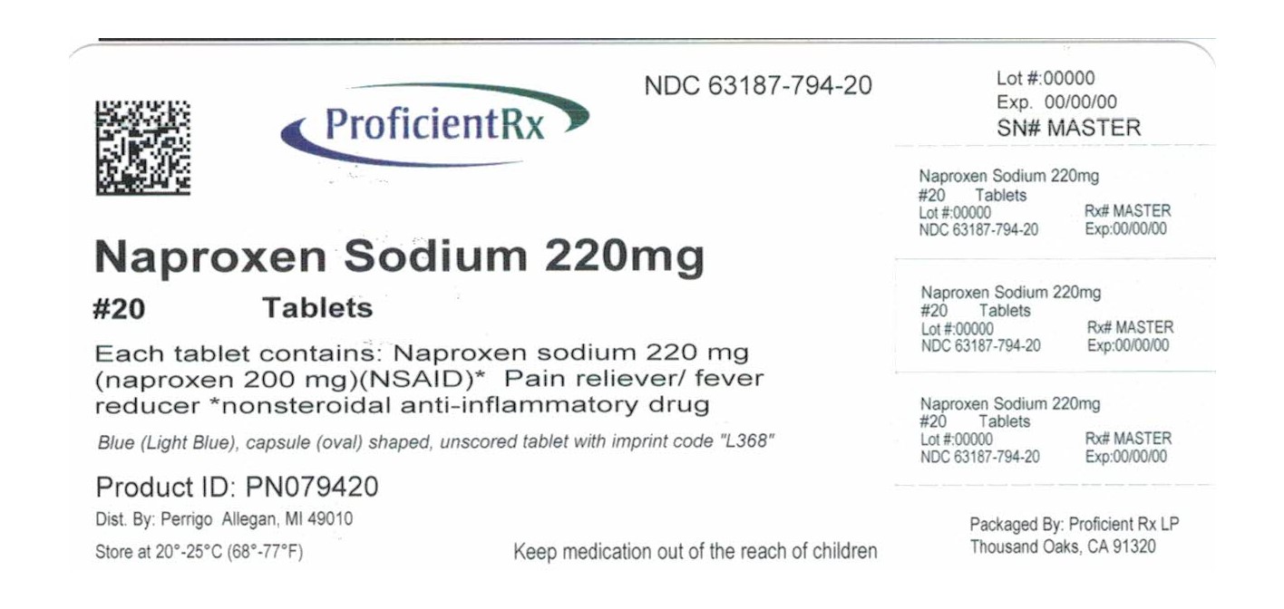 Pill image for Perrigo Naproxen Sodium Tablets, 220 Mg Drug Facts