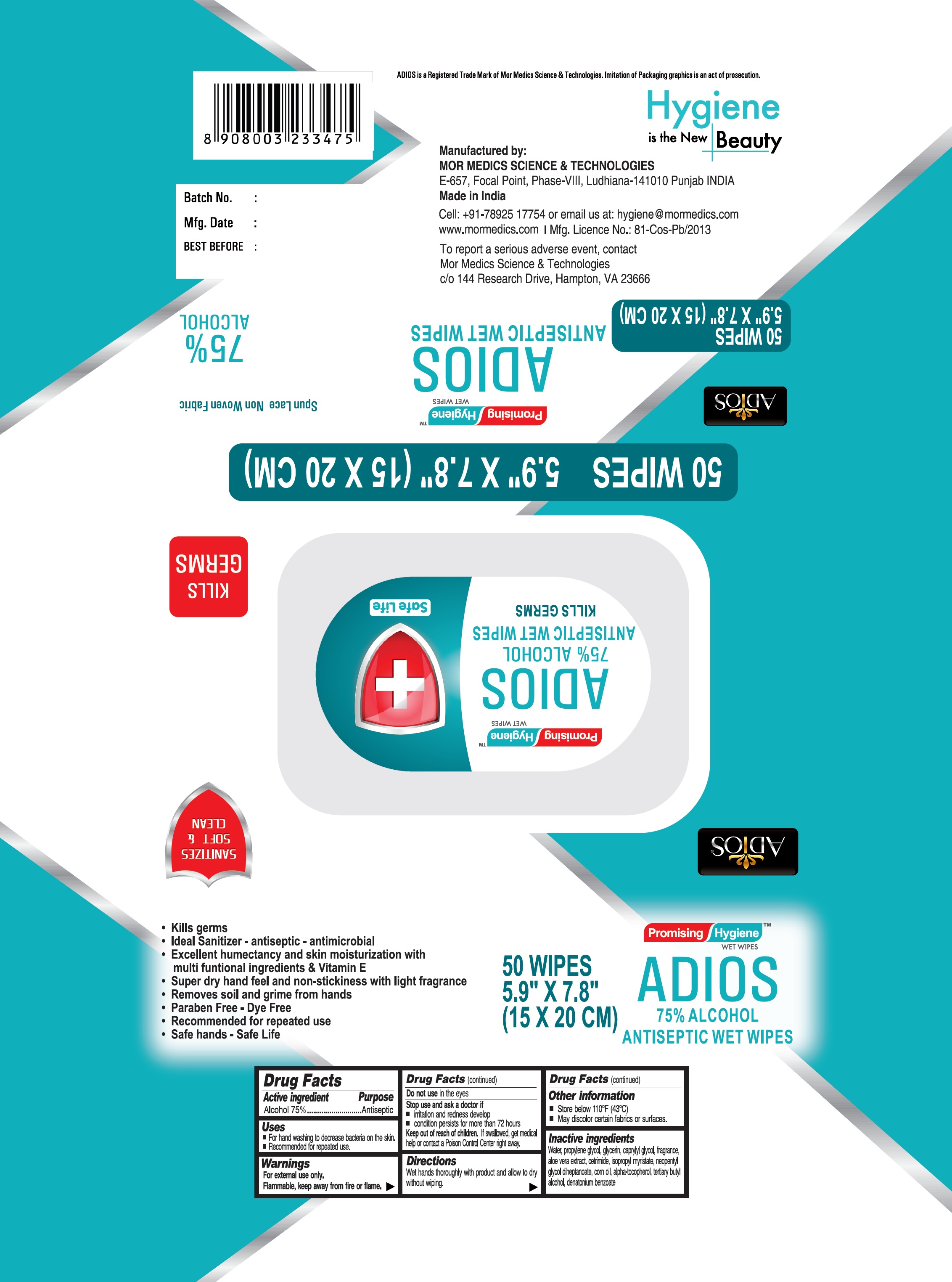 Pill image for Adios Antiseptic Wet Wipes