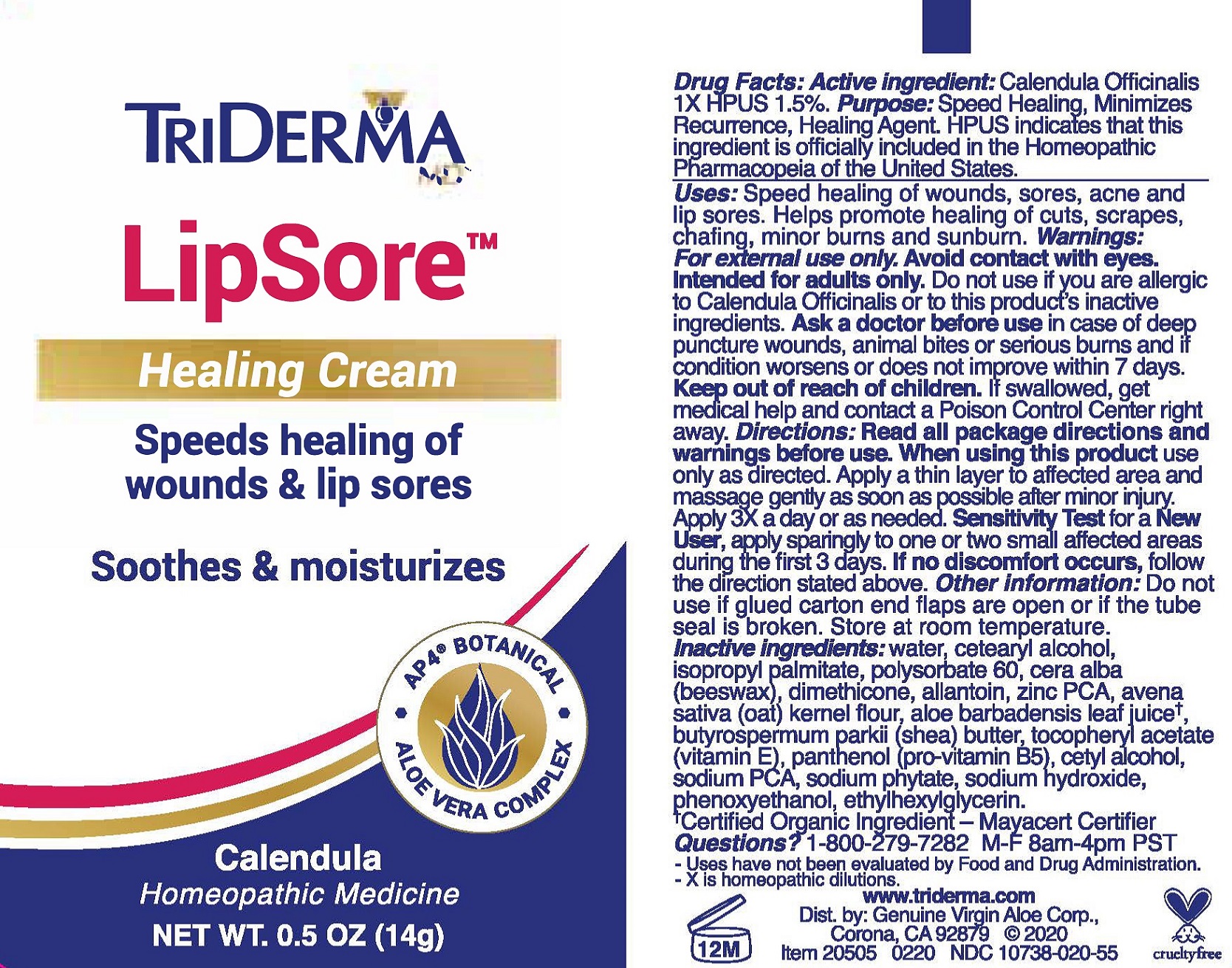 Pill image for Triderma Lipsore Healing Cream