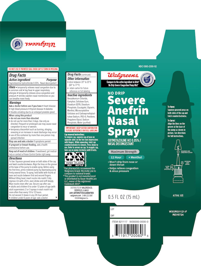Pill image for Walgreens no Drip Severe Anefrin Nasal Spray 