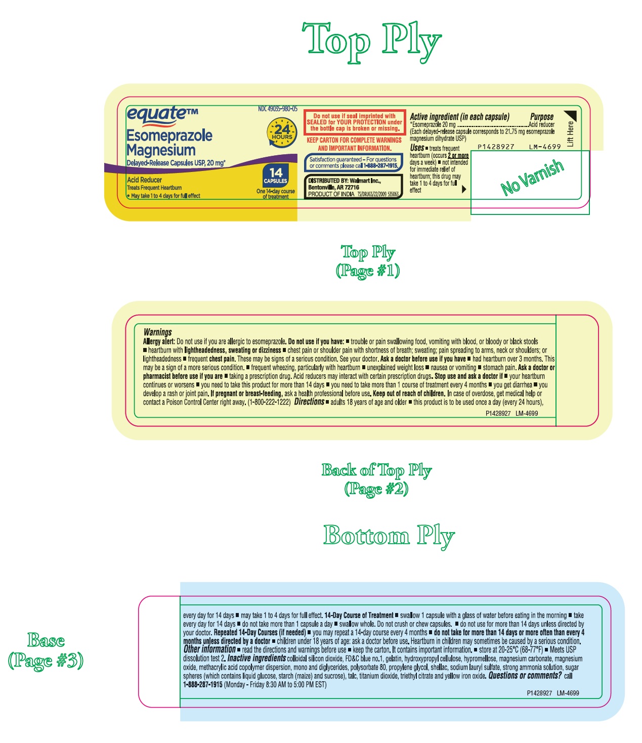 Pill image for Esomeprazole Magnesium Delayed-release Capsules Usp 20 Mg*