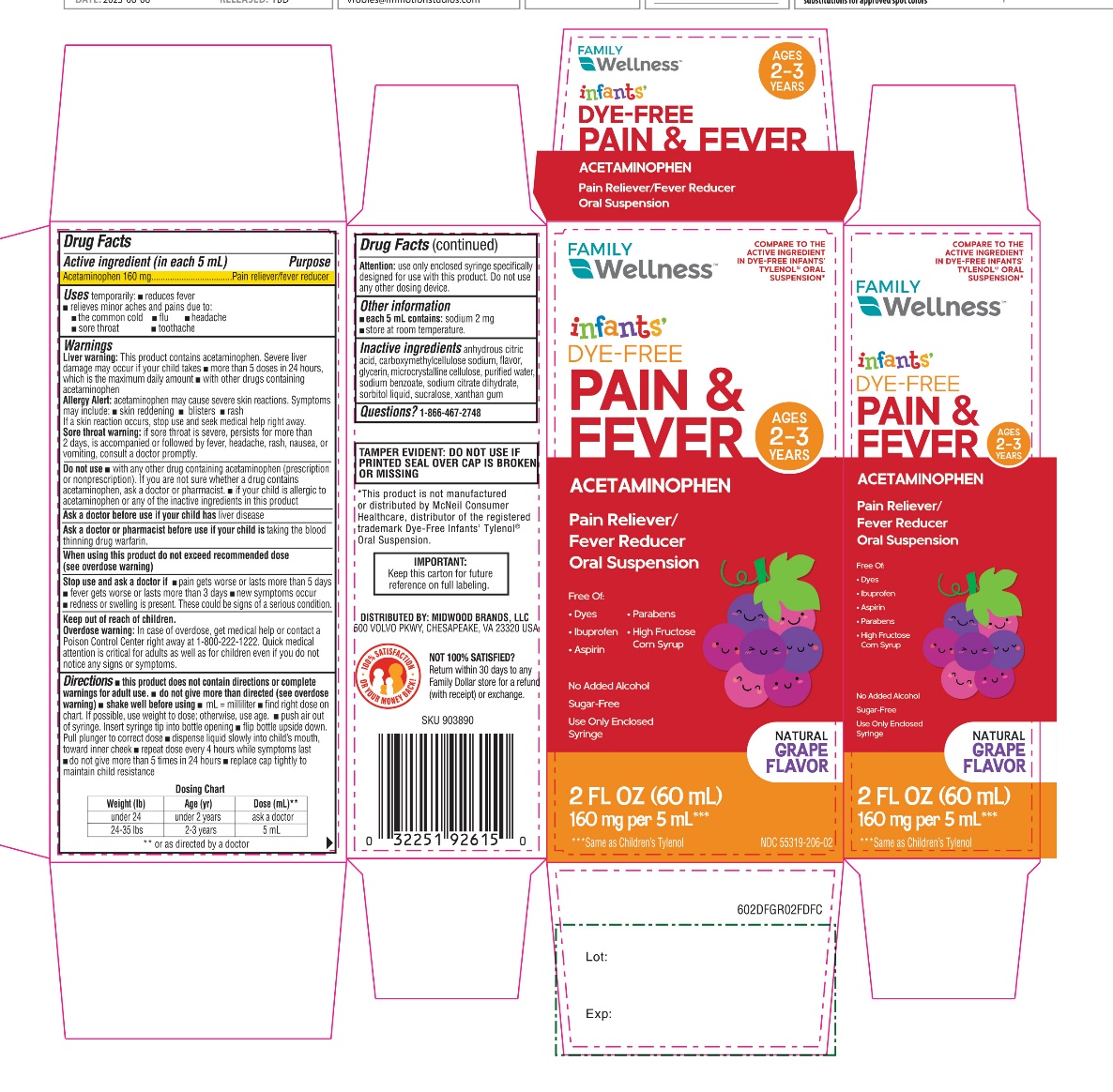 Pill image for Dye-free Infants' Pain + Fever Drug Facts