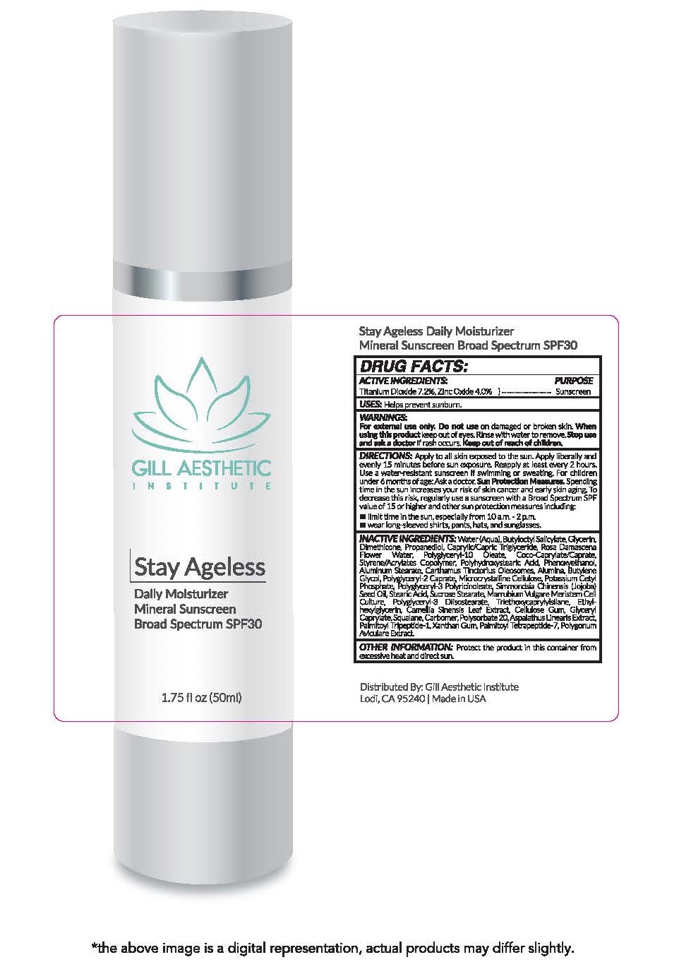 Pill image for Stay Ageless Daily Moisturizer Mineral Sunscreen Broad Spectrum Spf 30