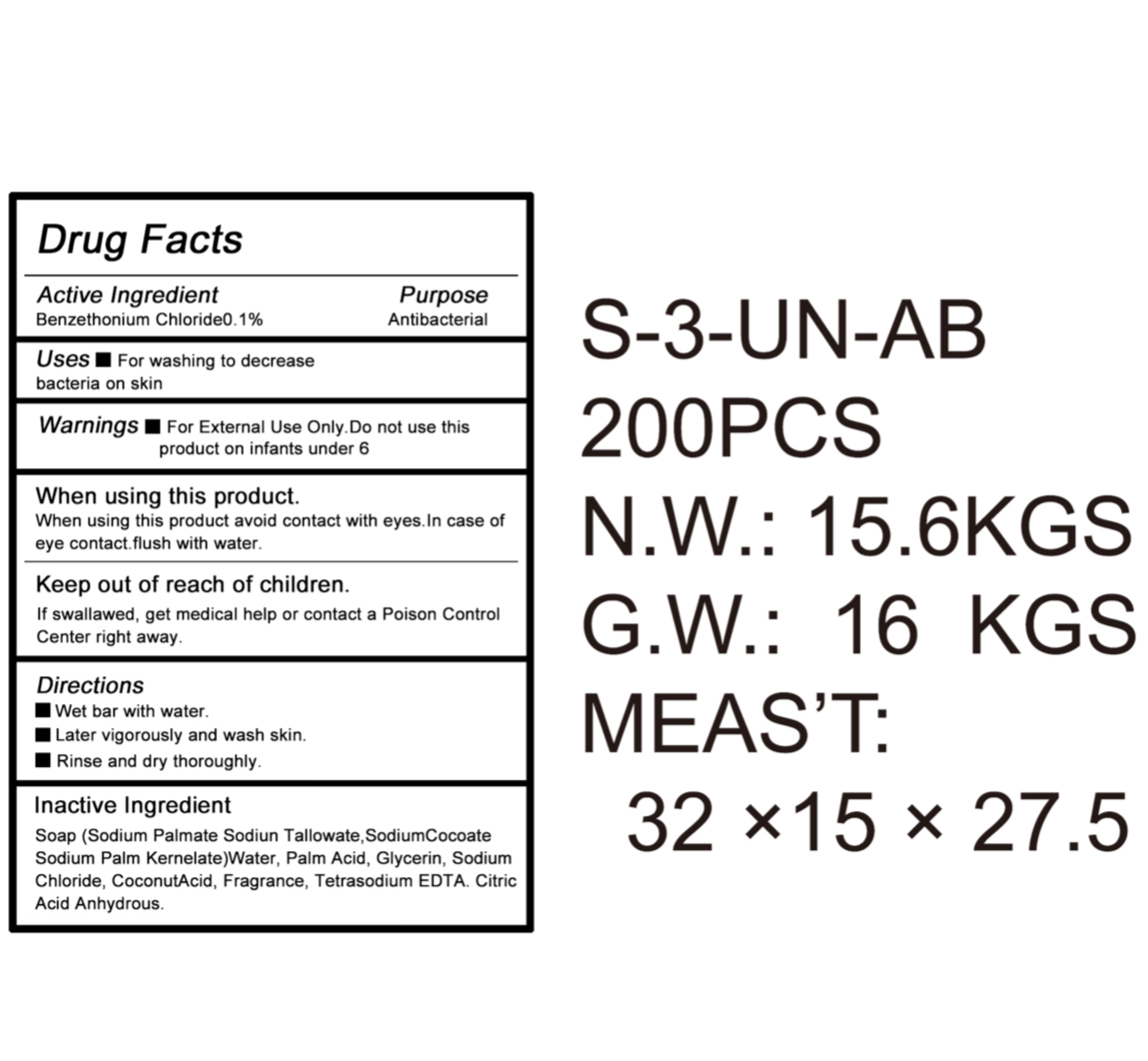 Pill image for 77573-010 Charm_tex Unwrapped Antibacterial Soap 85g