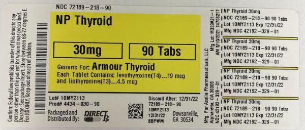 Pill image for Np Thyroid 30