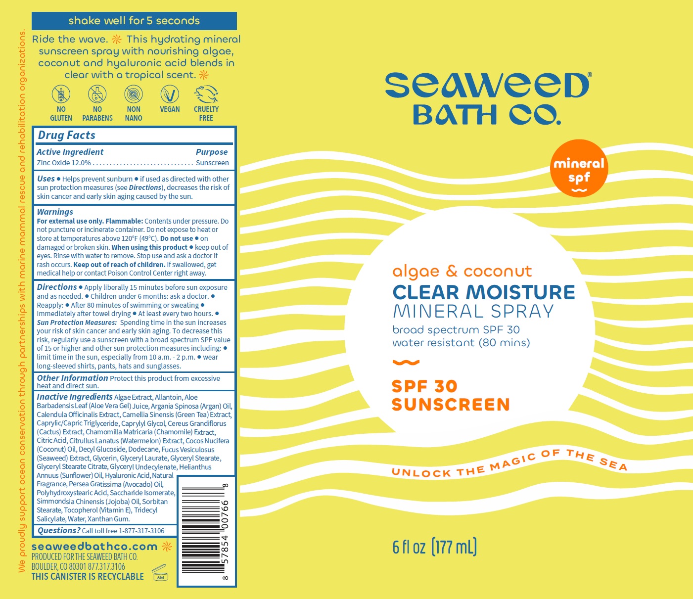 Pill image for seaweed bath co. clear moisture mineral spray spf-30
