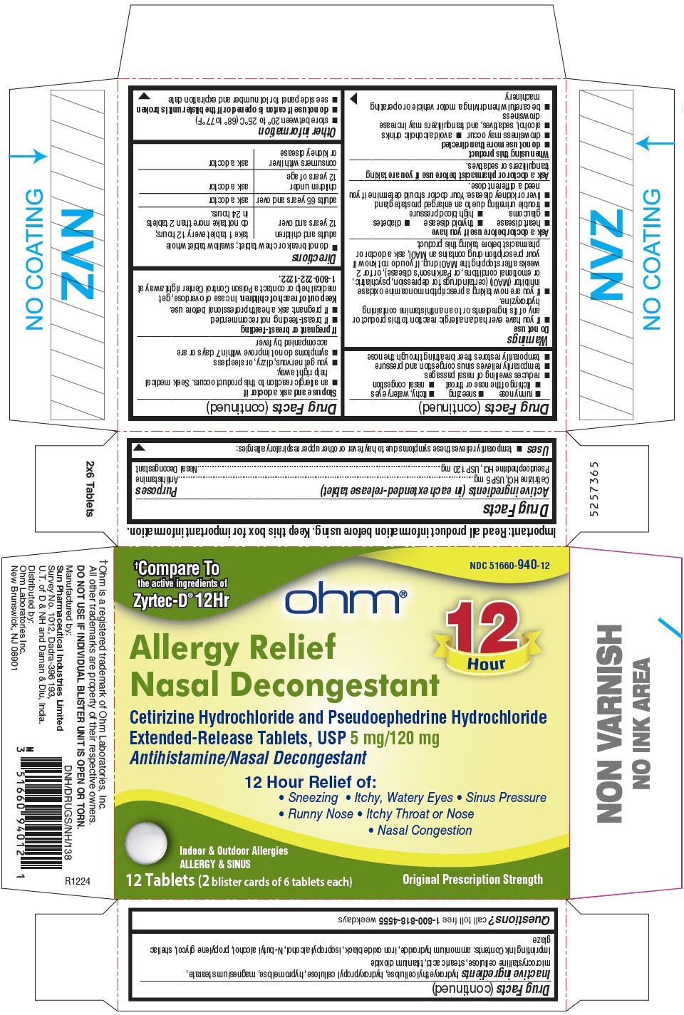 Pill image for Cetirizine Hydrochloride And Pseudoephedrine Hydrochloride Extended-release Tablets, Usp