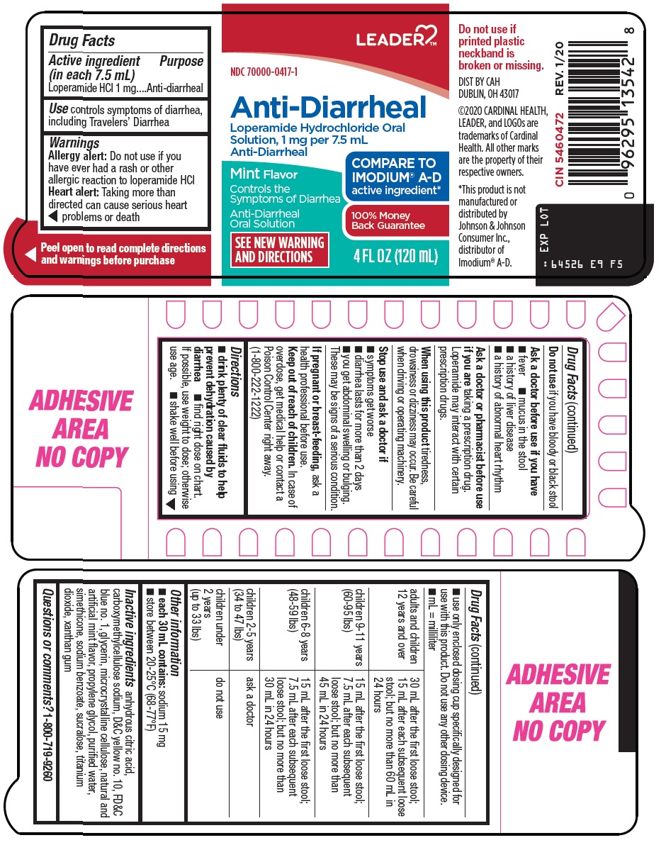 Pill image for Cardinal Health Anti-diarrheal Drug Facts
