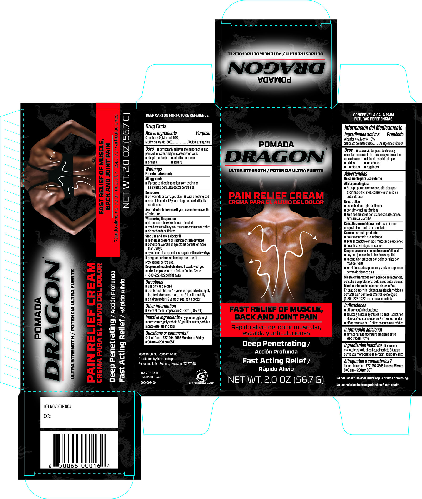 Pill image for Pomada Dragon Pain Relieving Muscle Rub Cream 2oz 164