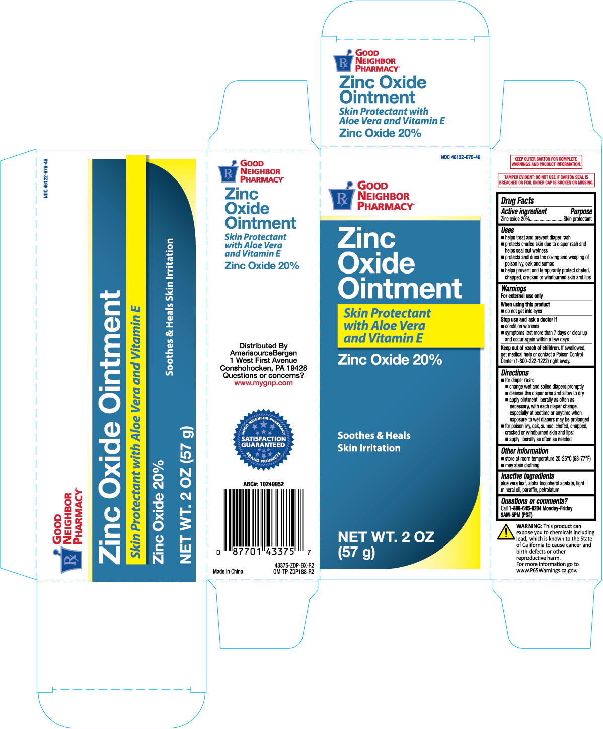 Pill image for gnp zinc oxide ointment 2 oz. 43375 zdp