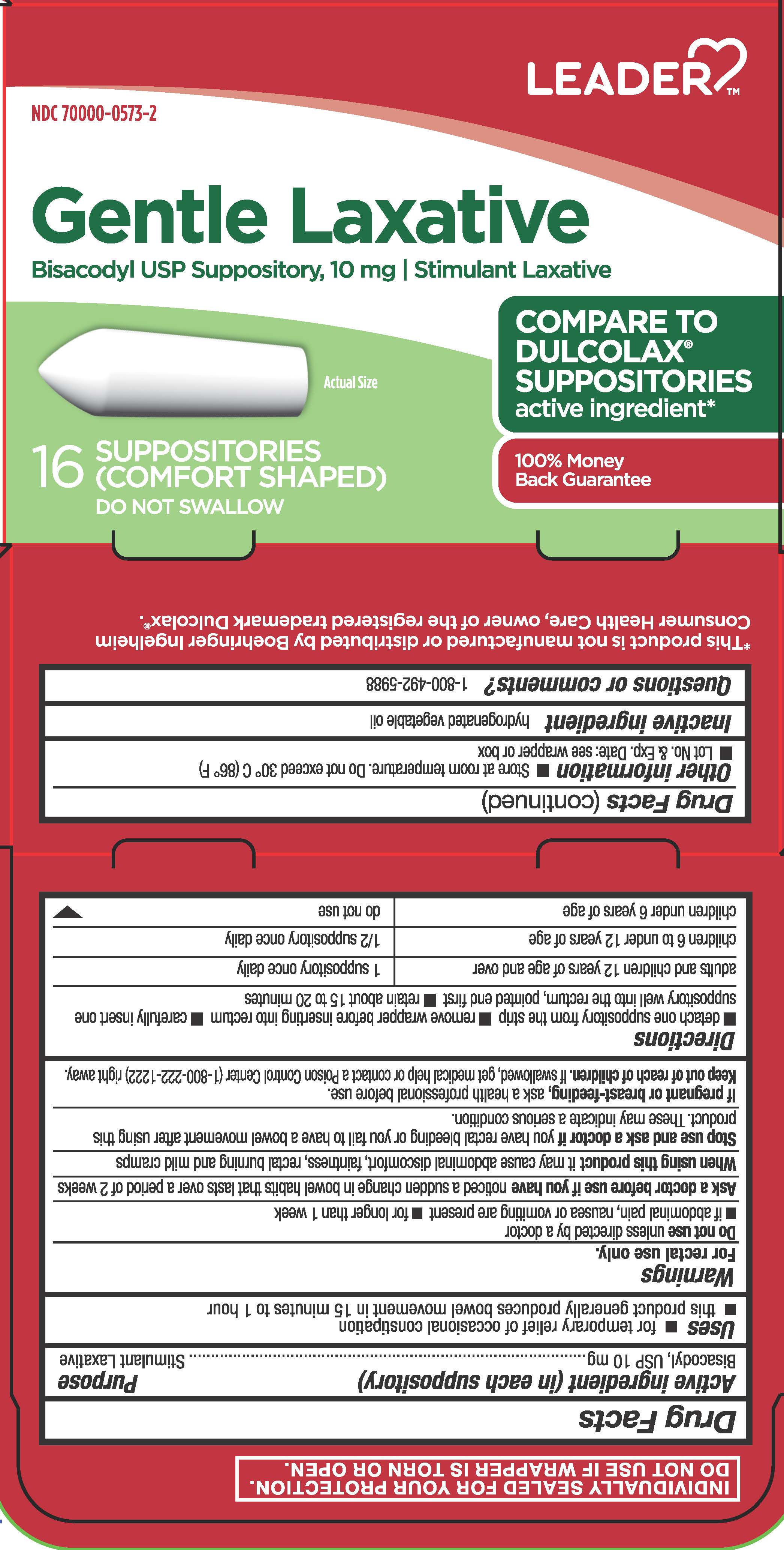 Pill image for Leader Bisacodyl Suppositories
