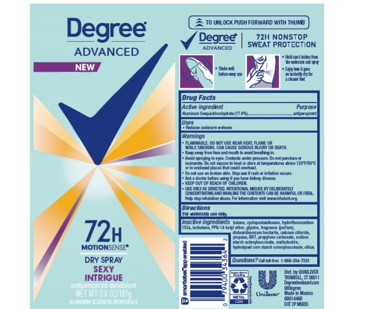 Pill image for Degree Advanced Sexy Intrigue Dry Spray 72h Antiperspirant Deodorant