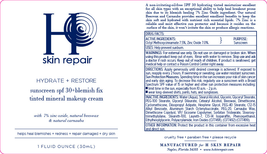 Pill image for H Skin Repair - Hydrate + Restore Sunscreen Spf30 + Blemish Fix Tinted Mineral Makeup Cream