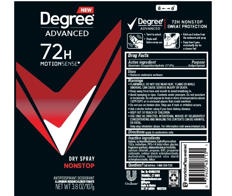 Pill image for Degree Advanced Nonstop Dry Spray 72h Antiperspirant Deodorant