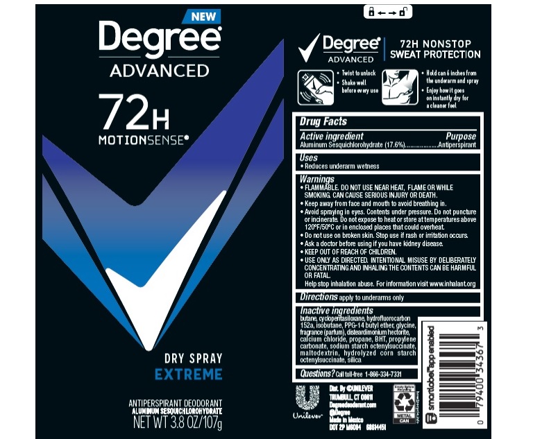 Pill image for Degree Advanced Extreme Dry Spray 72h Antiperspirant Deodorant
