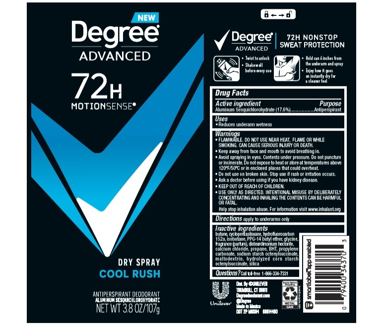 Pill image for Degree Advanced Cool Rush Dry Spray 72h Antiperspirant Deodorant