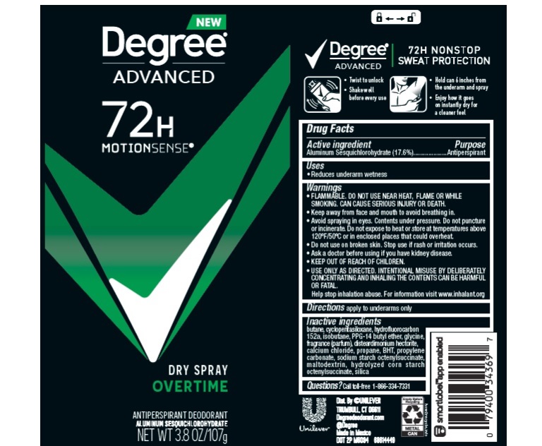 Pill image for Degree Advanced Overtime Dry Spray 72h Antiperspirant Deodorant