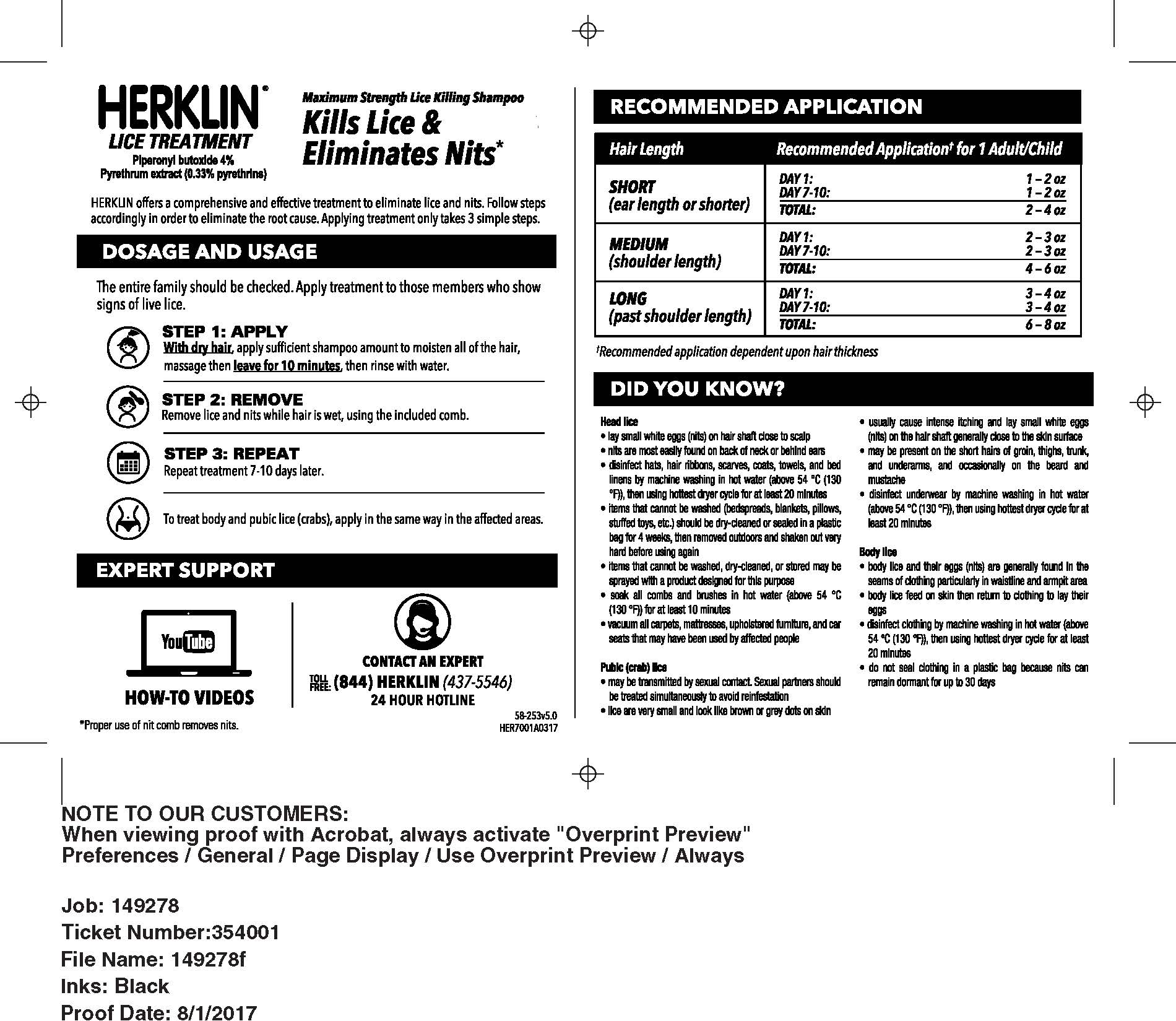 Pill image for Herklin Lice Killing Shampoo